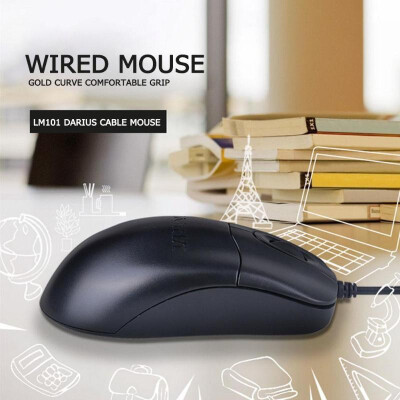 

DAREU LM101 3 Key USB Wired 1000DPI Mouse Ergonomic Mice for Laptop Desktop