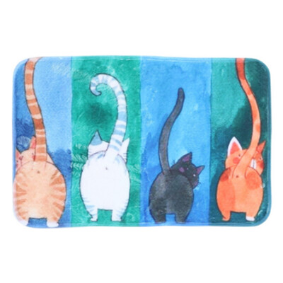 

Entrance Carpet Cat Style Door Mat Entrance Carpet 60 x 40 cm Non-slip Absorbent