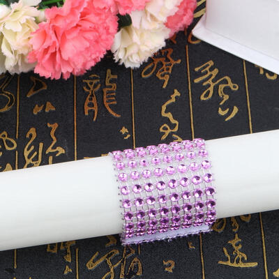 

Greensen 50PCS Napkin Rings Rhinestone Napkin Rings Decoration For Wedding Party