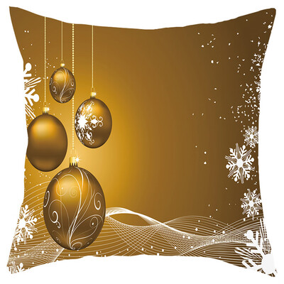 

〖Follure〗Merry Christmas Short Plush Pillowcase Sofa Pad Set Home Decoration 18x18 Inch