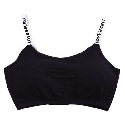 

Lady Sexy Seamless Removable Padded Bra Casual Letter Print Bra Fitness Breathable Women Bra