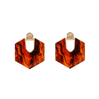 

INS Fashion Acrylic Geometric Earrings Vintage Big Large Resin Long stud Earrings for Women Bohemian ZA Jewelry party Brincos