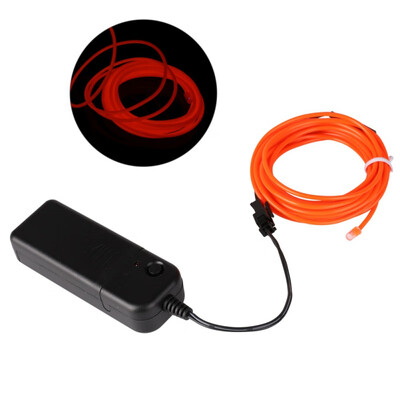 

3 m EL Wire Mask Light Up Neon Skull LED Mask Glow light line Rope Tube Cable for Party Costumes Glowing Mask