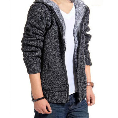 

Mens Winter Warm Thickening Hooded Coats Zip Up Sweater Jackects Outwear Coats