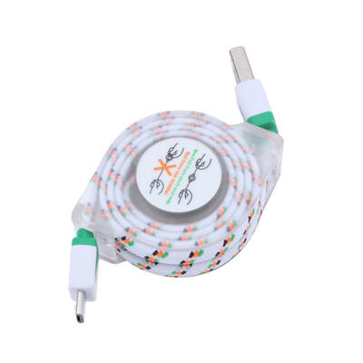 

Retractable Micro USB Cable Portable Charging And Syncing Cord For Android Phone-1m