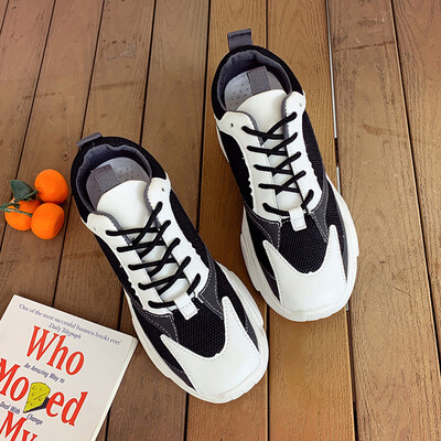 

Panda Torre shoes female 2019 new lace-up student sports shoes female summer breathable sponge cake thick sole casual shoes