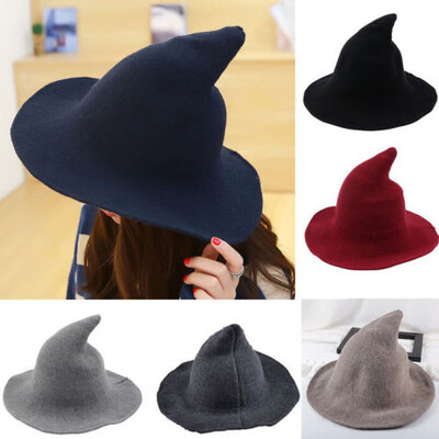 

Modern Witch Hat Made From High Quality Sheep Wool Halloween Party Witch Hats