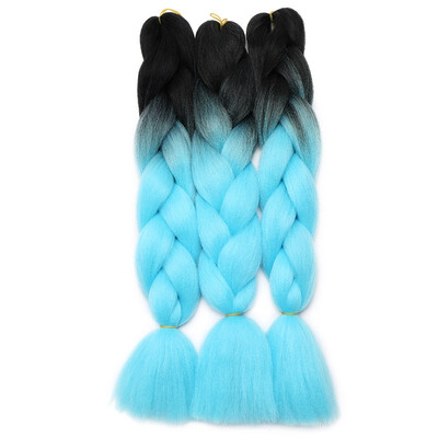 

3 Packs Braiding Hair Ombre for crochet Hair Weave with Synthetic&Twist Braiding Hair Extensions