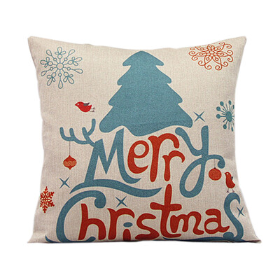 

Christmas Xmas Santa Claus Cushion Cover Pillow Case Square Car Home Decor