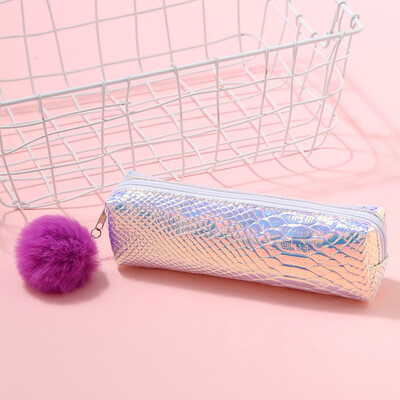 

Cute Laser Pen Bag Sequin Pencil Case Square Stationery For Girl School Supplies