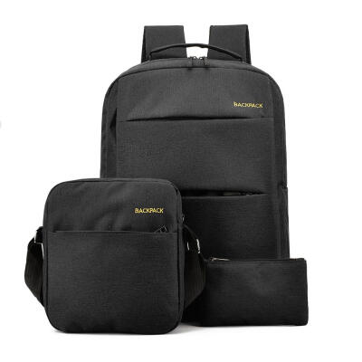 

3pcsset USB Charging Laptop Backpack Unisex Shoulder Messenger Bags Clutch