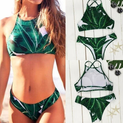 

Swimwear Women Triangle Bikini Set Bandage Push-Up Swimsuit Bathing Beachwear