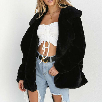 

New Women Warm Winter Thicken Fleece Fur Coat Parka Overcoat JacketOutwear