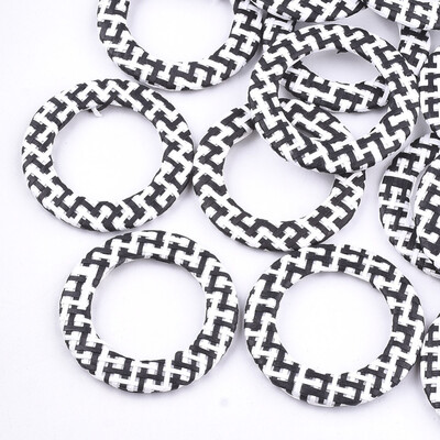 

Handmade Raffia Woven Linking Rings with Iron & Aluminum Findings Platinum Black 505x6mm Inner Diameter 33mm
