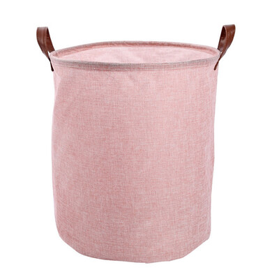

Gobestart Cotton Linen Waterproof PE Coating Storage Basket Sundries Storage Box