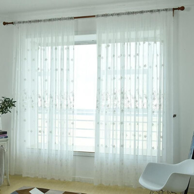 

25x1m Polyester Embroidery Printing Curtain Home Window Decor