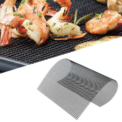 

Toponeto BBQ Grill Pad Mat Teflon Non-stick Mesh Net Barbecue Grilling Baking Mat