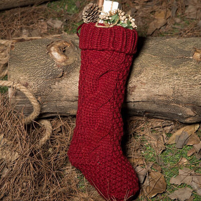 

Tailored Christmas Holiday Knitted Stocking Hanging Crochet Stock Tree Ornament Decor RD