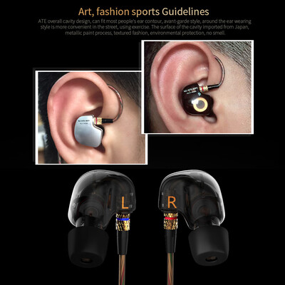 

KZ ATE 35mm In Ear Headphones w Microphone HiFi Stereo Music Headset Copper Driver Earphones Noise Canceling Sport Earbuds