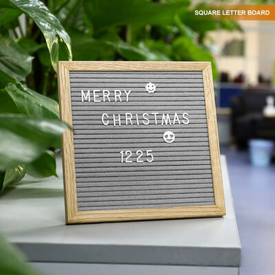 

10 Inch Wooden Felt Letter Board Changeable Letters Numbers Oak Frame Home Restaurant Message Board with Letters Numbers