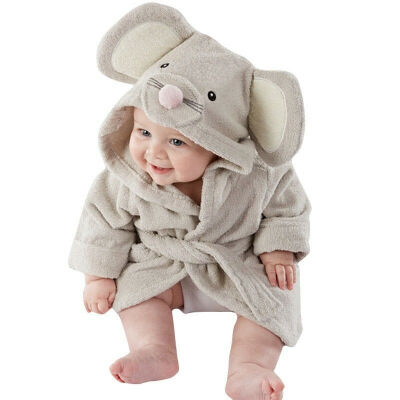 

Cute Baby Bath Towel Coral Fleece Blanket Infant Hooded Wrap Bathrobe Animal