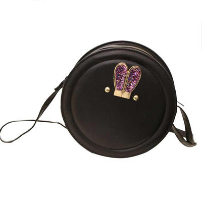 

2019 New Style Fashion Hot Women Candy Small Circle Round Rabbit Ears Shoulder Zipper Cross Body Bags Bag
