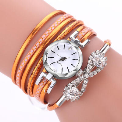 

2018 Bracelet Stainless Steel luxury Wrist Watch Analog Alloy Gift Quartz Leather Womens Unisex Retro Casual Faux Watch D