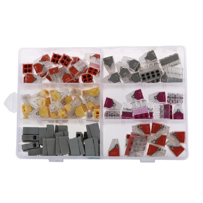 

100pcs Kit in Plastic Box Hard Wire Connection Terminals Wire Crimp Butt Terminal PCT Connector