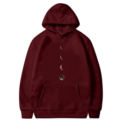 

Toponeto Mens Casual Round Neck Printed Long Sleeve Hoodies Pockets Top Sweatshirt