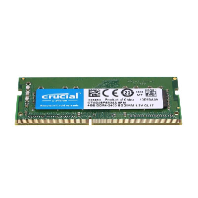 

Crucial 4GB Single DDR4 2400MTs PC4-19200 CL17 12V SODIMM 260-Pin Memory for Laptop Notebook CT4G4SFS824A