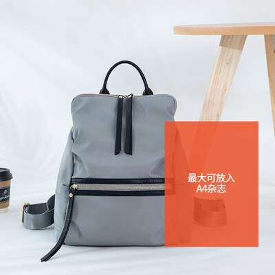 

Waterproof Oxford cloth double shoulder bag woman large capacity fashion leisure schoolbag personality wrinkle travel backpack