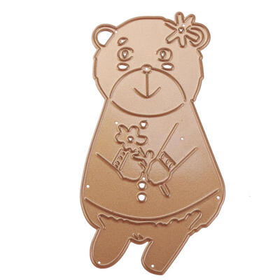 

Bear Wear Flower Cutting Dies Stencils Scrapbook Embossing DIY Craft Card