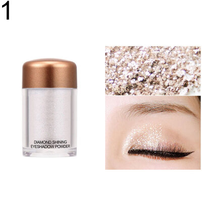 

12 Colors Shiny Eyeshadow Powder Glitter Pigment Makeup Brightening Highlighter