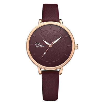 

Womens Watches DISU Best Selling Ladies Quartz Wristwatch Leather Strap High Quality Clock Fashion Dress Reloj Mujer