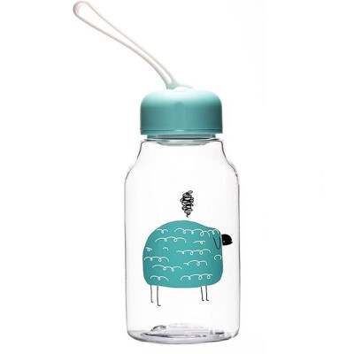 

New Transparent Plastic Student Water Bottle 350ml Portable Water Bottle Sports Decor Water Bottle with Tea Filter Layer