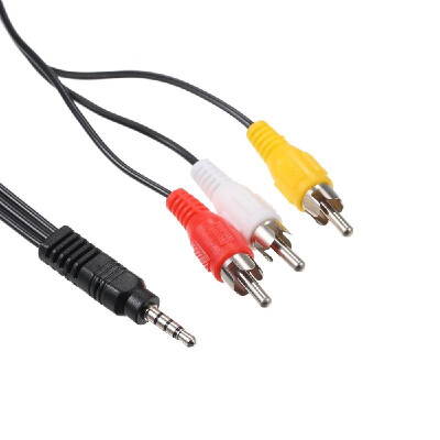 

35mm RCA Audio Video Cable 35mm Jack to 3 RCA Male AV Wire Cord 12M DV MP4 Convertor