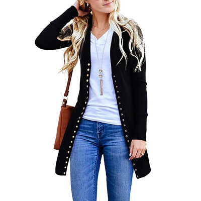 

Fashion Womens Open-front Cardigan Loose Sweater Long Sleeve Outwear Jacket Coat