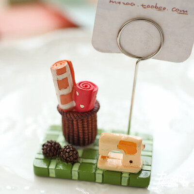 

1Pc Business Card Favor Desktop Resin Decor Memo Clip Photo Folder Stand Holder