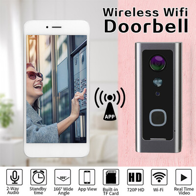 

〖Follure〗WIFI Video Doorbell Smart Doorbell 720P HD Wifi Security Camera Night Vision