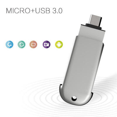 

2-in-1 Metal USB 30 Flash Drive With 8pin Lightning 360 Degree Rotary USB OTG Flash Drive Memory Stick Pendrive