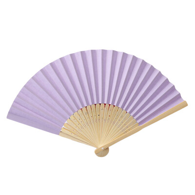 

〖Follure〗Pattern Folding Dance Wedding Party Lace Silk Folding Hand Held Solid Color Fan