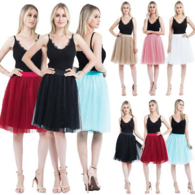 

Vintage New Women Ladies High Waist Swing Pleated Skater Skirt Office Work Dress