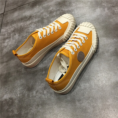

2019 summer new fashion shoes Korean board shoes female students 100 ins port canvas shoes