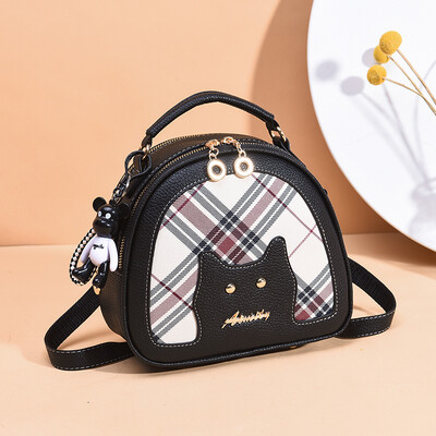 

Summer on the new small bag female fashion mini plaid slung students versatile backpack multi-purpose