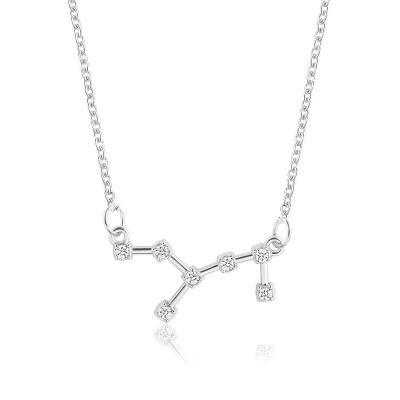 

12 Constellation Crystal Zodiac Sign Pendant Necklace For Women Girls Silver Gold Chain Choker Friendship Necklace BFF Jewelry