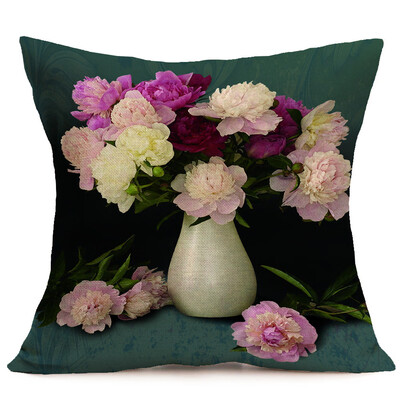 

JPGIF Peony Sofa Bed Home Decoration Festival Pillow Case Cushion Cover