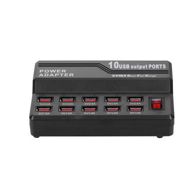 

Smart Charging Station with 10 Ports USB Charging Dock USB Charger of Universal Compatibility Charging Station for Family&Offi