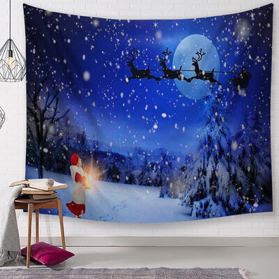 

Siaonvr Christmas Tapestry Santa Print Wall Hanging Tapestry Art Home Decor