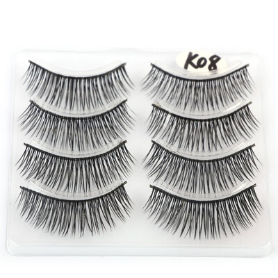 

〖Follure〗4Pair Luxury 3D False Lashes Fluffy Strip Eyelashes Long Natural Party