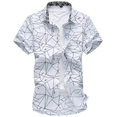 

Tailored Mens Summer Fashion Shirts Casual Short Sleeve Beach Tops Loose Casual Blouse